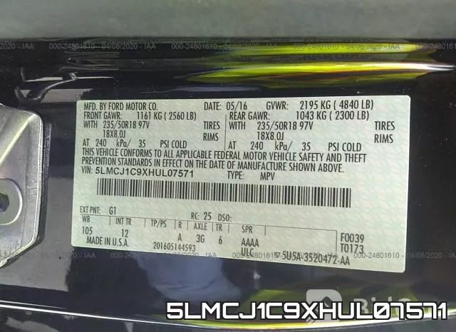 5LMCJ1C9XHUL07571 фото 10
