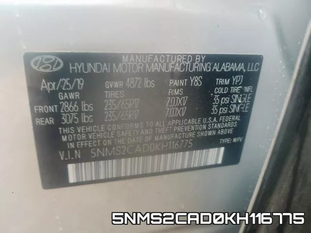 5NMS2CAD0KH116775 фото 2