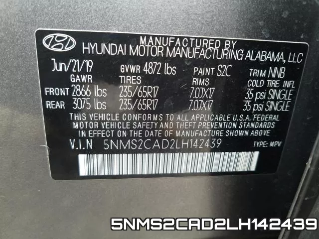 5NMS2CAD2LH142439 фото 2
