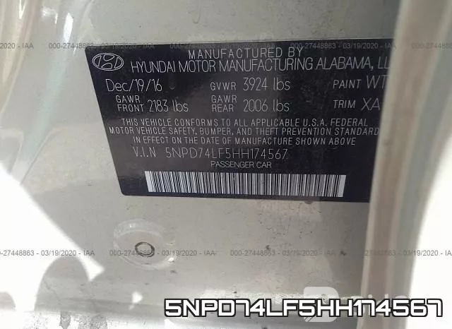 5NPD74LF5HH174567 фото 10