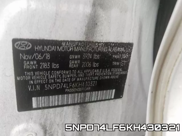 5NPD74LF6KH430321 фото 2