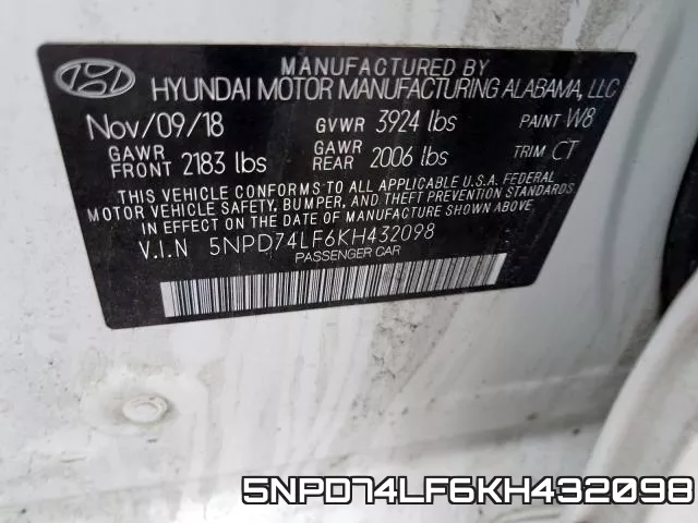 5NPD74LF6KH432098 фото 2