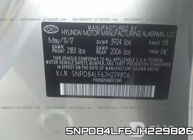 5NPD84LF6JH229806 фото 10