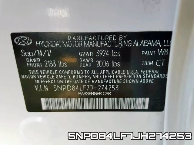 5NPD84LF7JH274253 фото 2