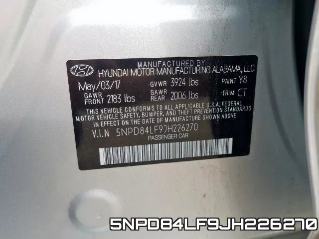 5NPD84LF9JH226270 фото 2