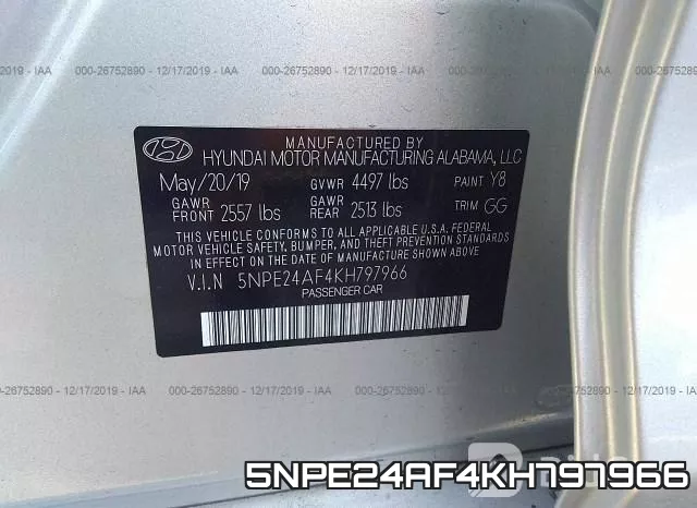 5NPE24AF4KH797966 фото 10