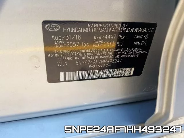 5NPE24AF7HH493247 фото 2