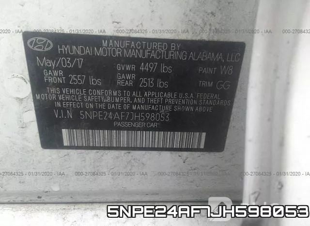 5NPE24AF7JH598053 фото 10