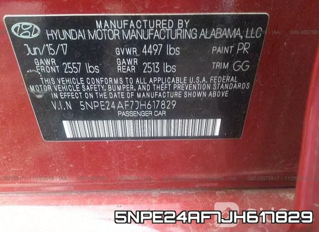 5NPE24AF7JH617829 фото 10