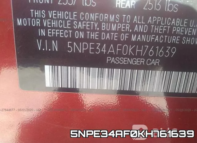 5NPE34AF0KH761639 фото 10
