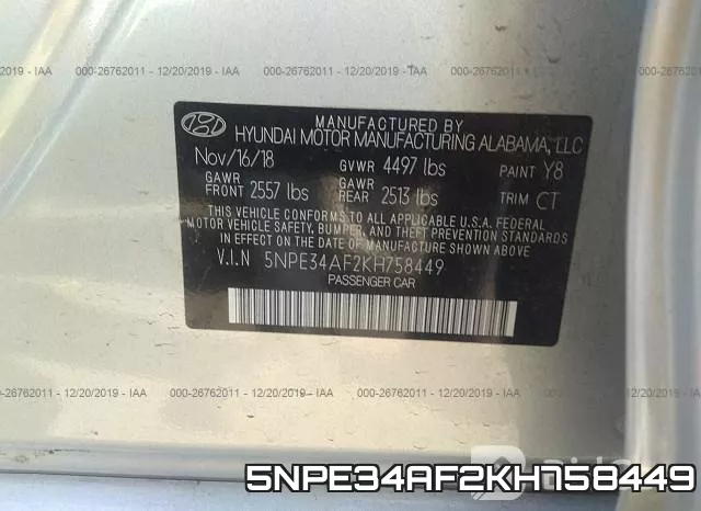 5NPE34AF2KH758449 фото 10