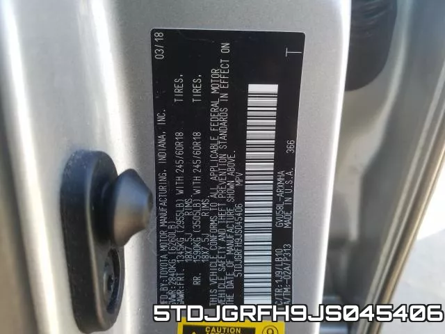5TDJGRFH9JS045406 фото 2