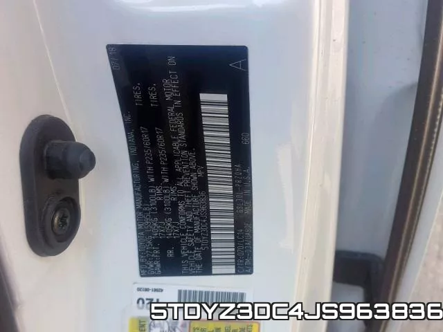 5TDYZ3DC4JS963836 фото 2