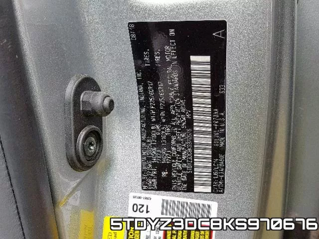 5TDYZ3DC8KS970676 фото 2