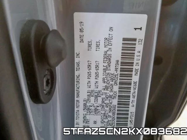 5TFAZ5CN2KX083682 фото 2