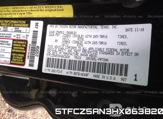 5TFCZ5AN3HX063820 фото 10