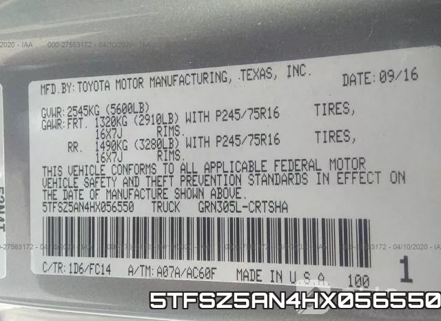 5TFSZ5AN4HX056550 фото 10