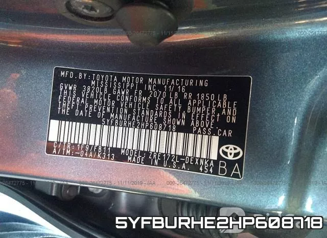 5YFBURHE2HP608718 фото 10