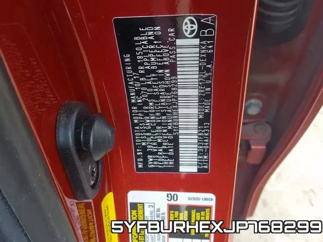 5YFBURHEXJP768299 фото 2