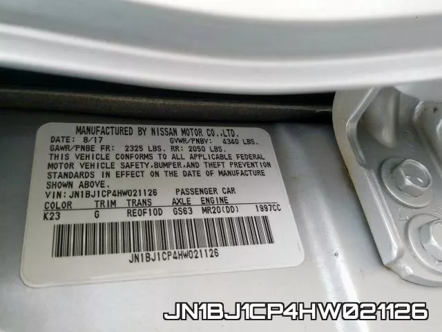 JN1BJ1CP4HW021126 фото 2