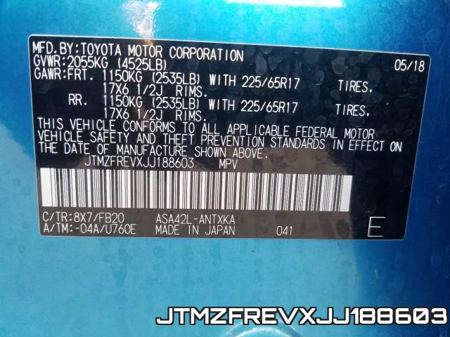 JTMZFREVXJJ188603 фото 2