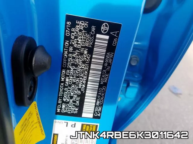 JTNK4RBE6K3011642 фото 2