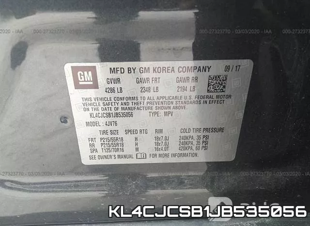 KL4CJCSB1JB535056 фото 10