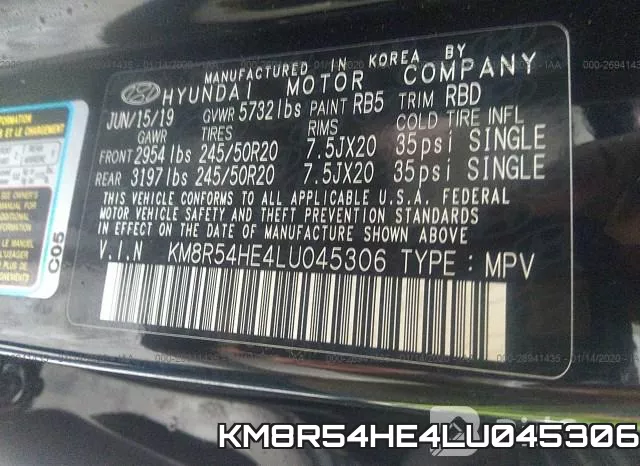 KM8R54HE4LU045306 фото 10