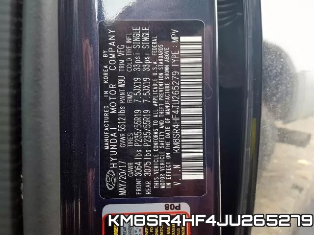 KM8SR4HF4JU265279 фото 2