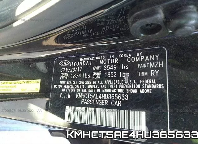 KMHCT5AE4HU365633 фото 10