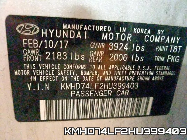 KMHD74LF2HU399403 фото 2