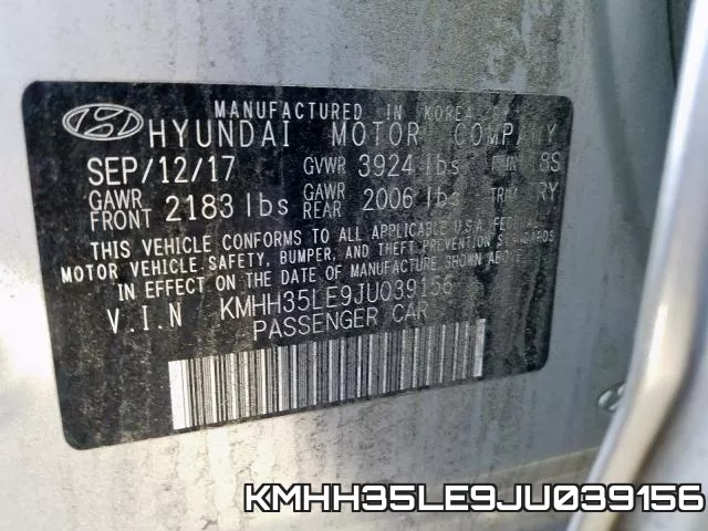 KMHH35LE9JU039156 фото 2