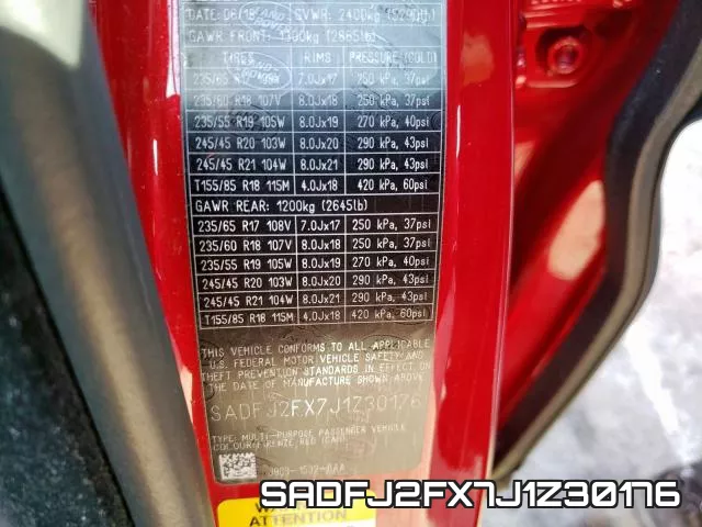 SADFJ2FX7J1Z30176 фото 2