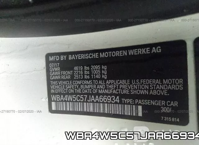 WBA4W5C57JAA66934 фото 10