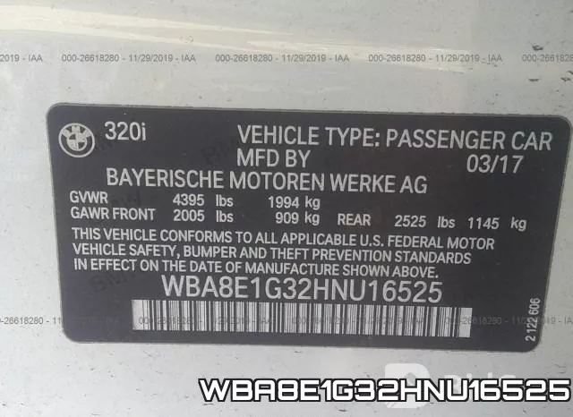 WBA8E1G32HNU16525 фото 10