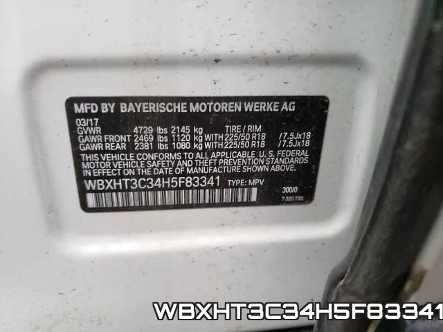 WBXHT3C34H5F83341 фото 2