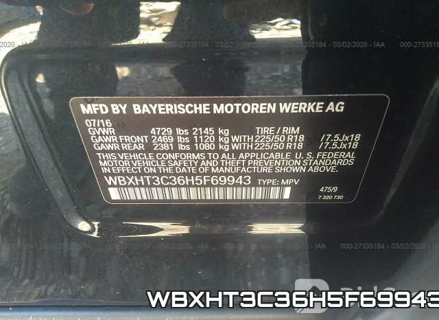 WBXHT3C36H5F69943 фото 10