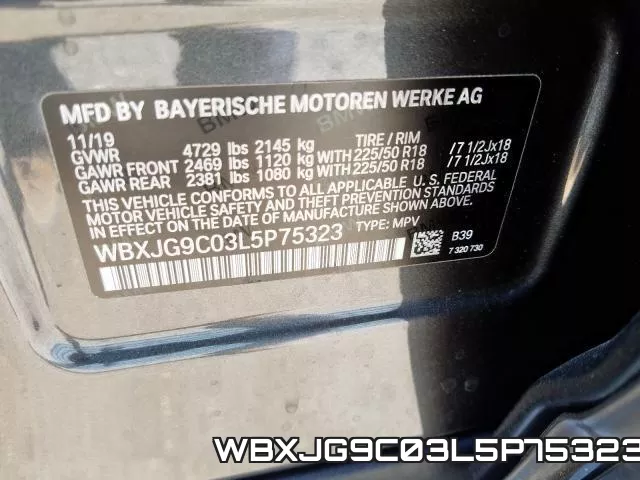 WBXJG9C03L5P75323 фото 2