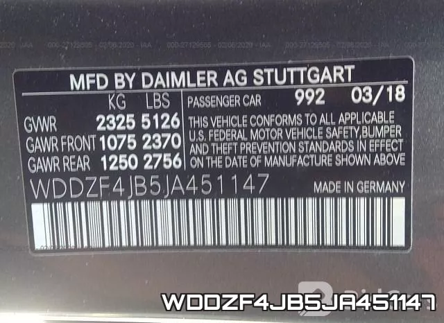 WDDZF4JB5JA451147 фото 10