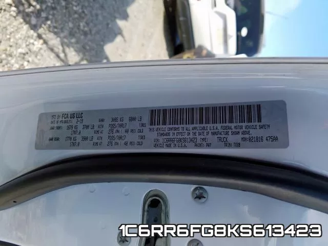 1C6RR6FG8KS613423 фото 2