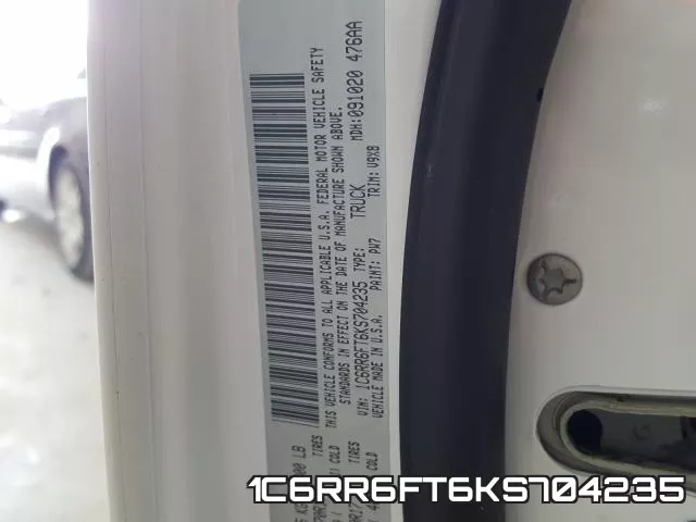 1C6RR6FT6KS704235 фото 2