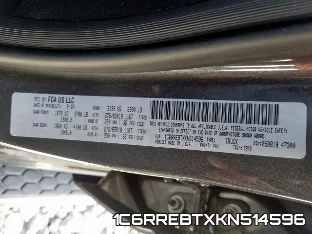 1C6RREBTXKN514596 фото 2