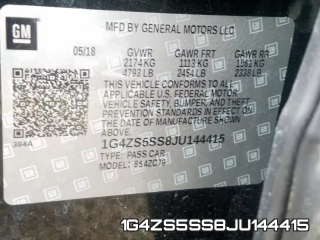 1G4ZS5SS8JU144415 фото 2