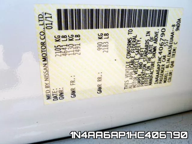 1N4AA6AP1HC406790 фото 2