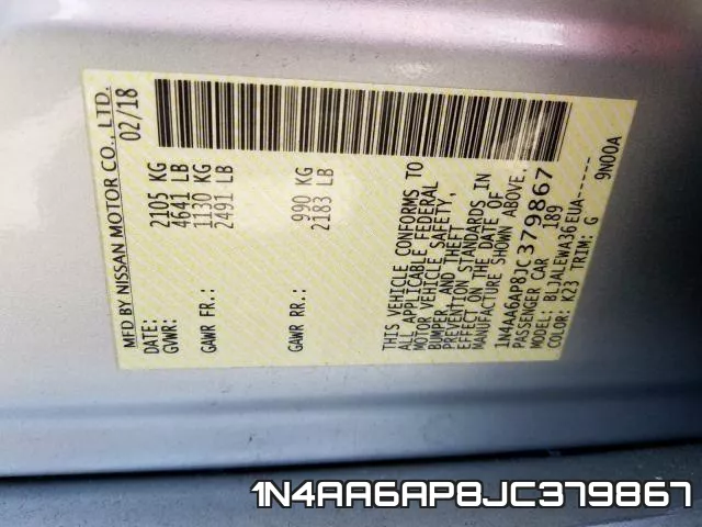 1N4AA6AP8JC379867 фото 2