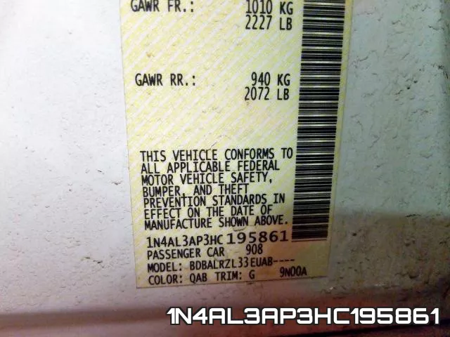 1N4AL3AP3HC195861 фото 2