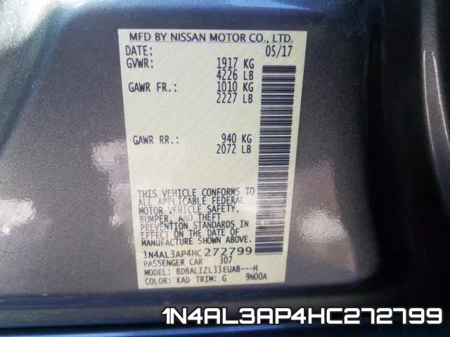 1N4AL3AP4HC272799 фото 2