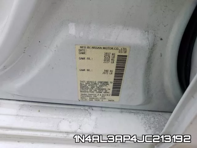 1N4AL3AP4JC213192 фото 2