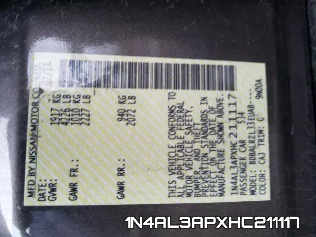 1N4AL3APXHC211117 фото 2