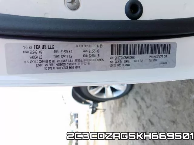 2C3CDZAG5KH669501 фото 2